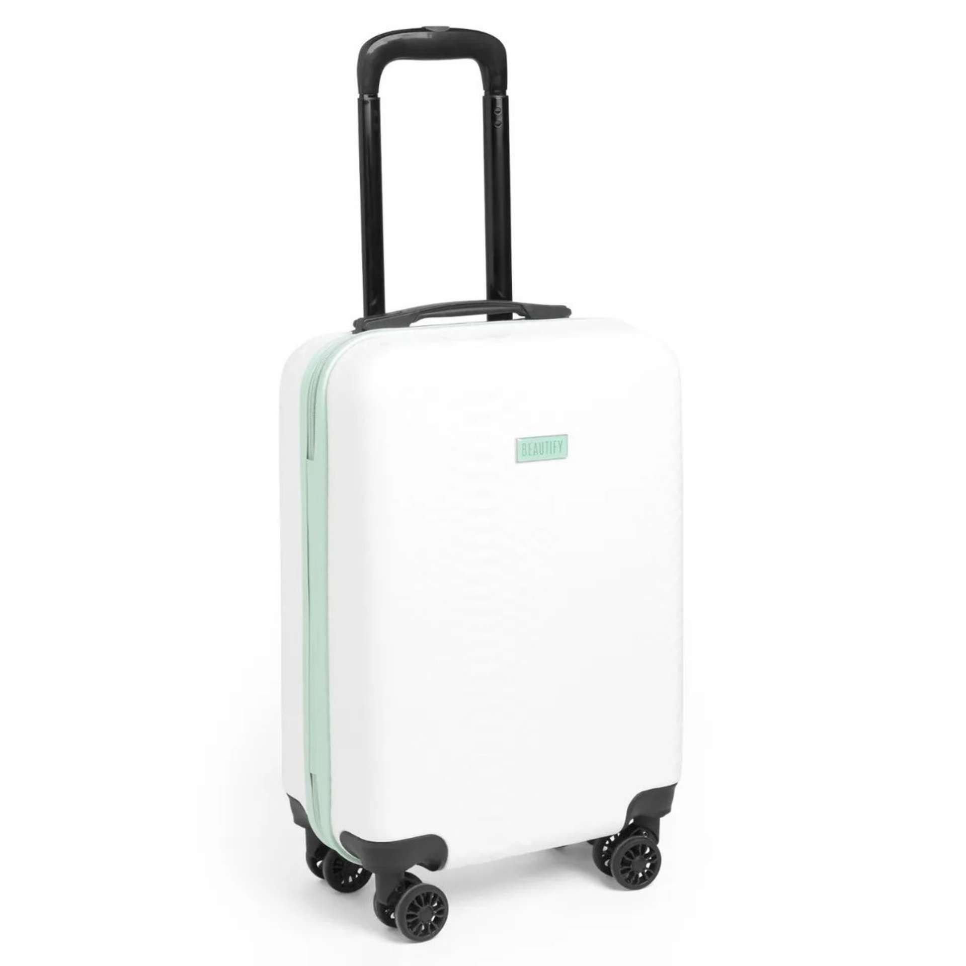 2 X BRAND NEW CROC WHITE AND MINT CABIN CARRY ON SUITCASES (4000205) R3.7