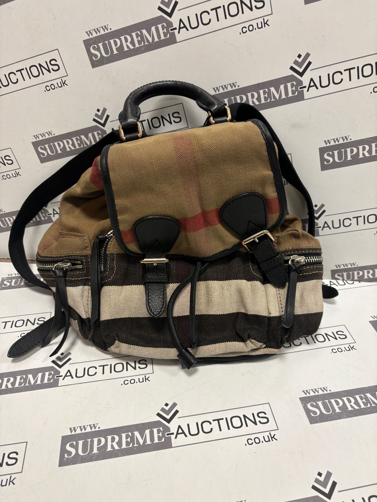 Genuine Burberry Canvas Backpack. RRP £895.00. WITH TAGS - Image 2 of 12