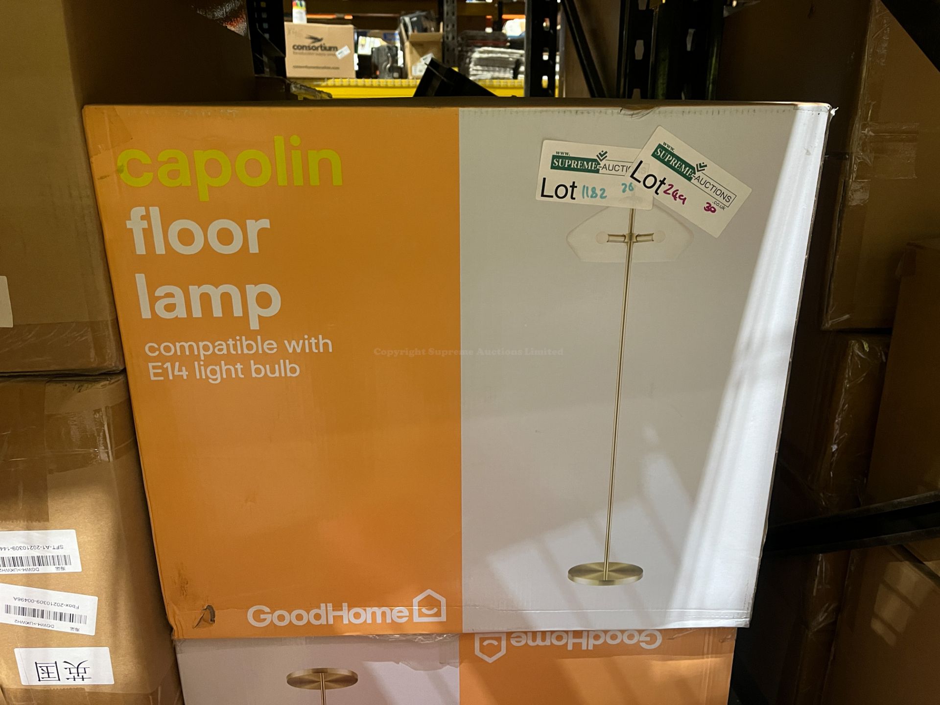 2 X BRAND NEW CAPOLIN FLOOR LAMPS R4-6