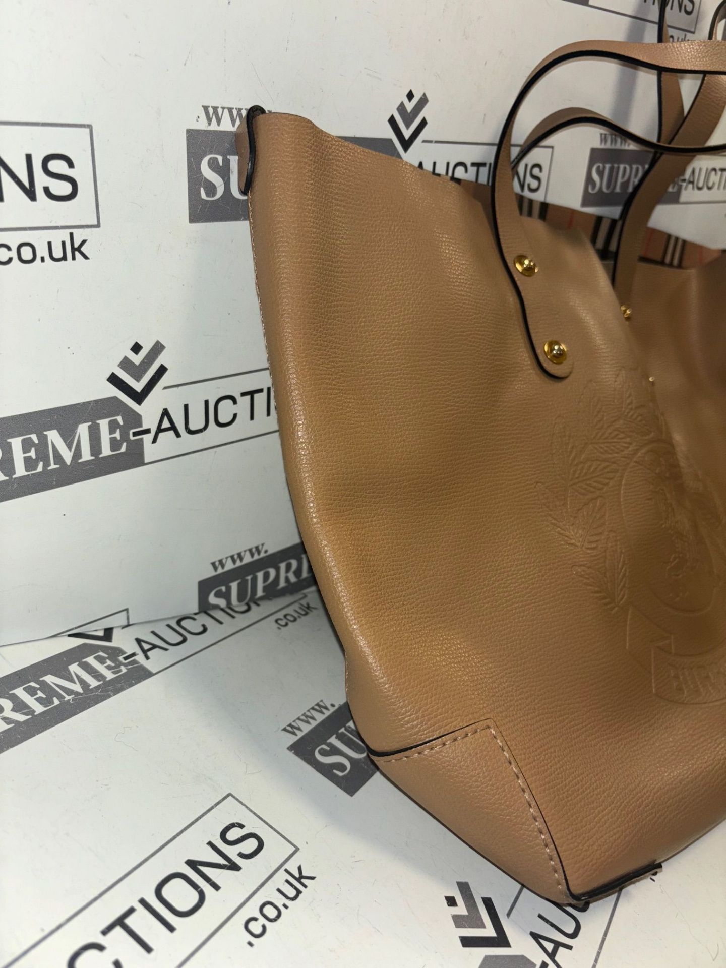 Genuine Burberry Beige Tote Heymarket. RRP £1,692. This shopper tote from Burberry is a timeless - Image 6 of 9