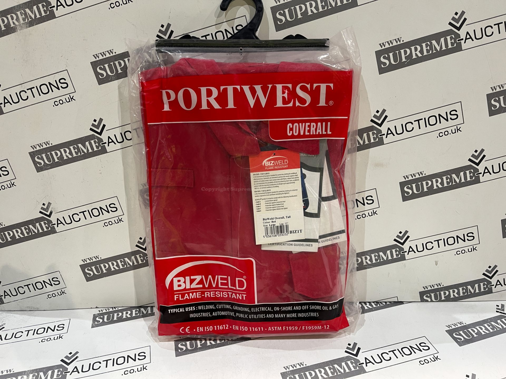 8 X BRAND NEW PORTWEST BIZWELD PROFESSIONAL COVERALLS SIZE LARGE R16-1