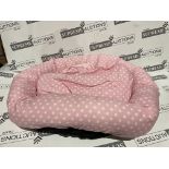 12 X BRAND NEW PINK OVAL LUXURY PET BEDS