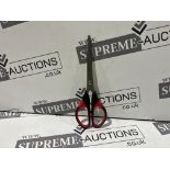 120 X BRAND NEW RED RUBBER HANDLE SCISSORS R3-4