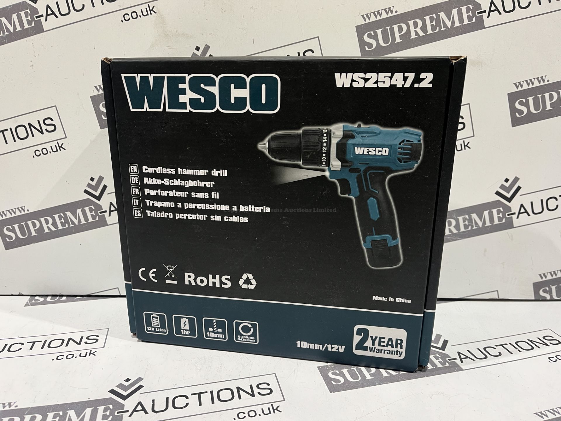 BRAND NEW WESCO 12V CORDLESS HAMMER DRILL R3-2