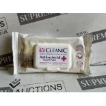 100 X BRAND NEW PACKS OF 40 CLEANIC ANTIBACTERIAL TRAVEL PACKS EXP 2022 R1.8