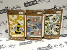 30 X BRAND NEW SETS OF 2 SUPER ECO CLOTHS IN ASSORTED DESIGNS RRP £22 EACH R4-1
