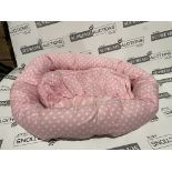 12 X BRAND NEW PINK OVAL LUXURY PET BEDS