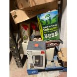 MIXED LOT INCLUDING ZINC THORA LANTERN, RUG DOCTOR CLEANING SOLUTION, LAWN FEED ETC R5-1