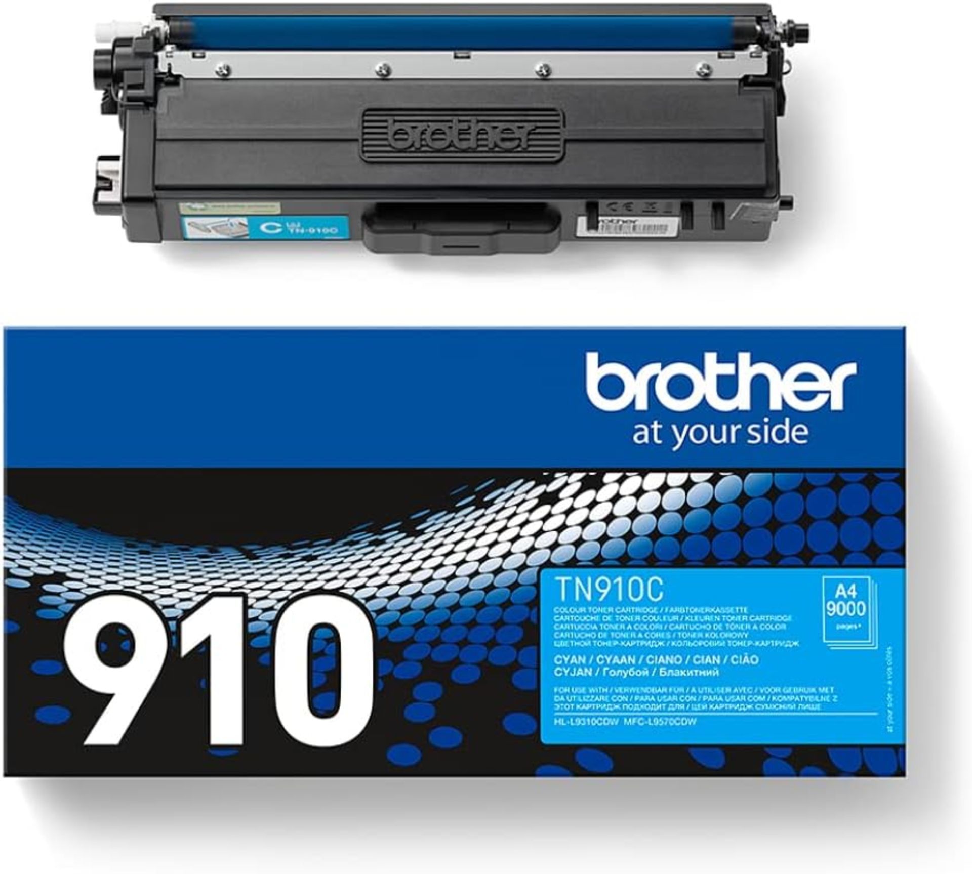 GRADE A BROTHER TN-910C Cyan Toner Cartridge for Brother HL-L9300, HL-L9310, MFC-L9570. RRP £232.85.