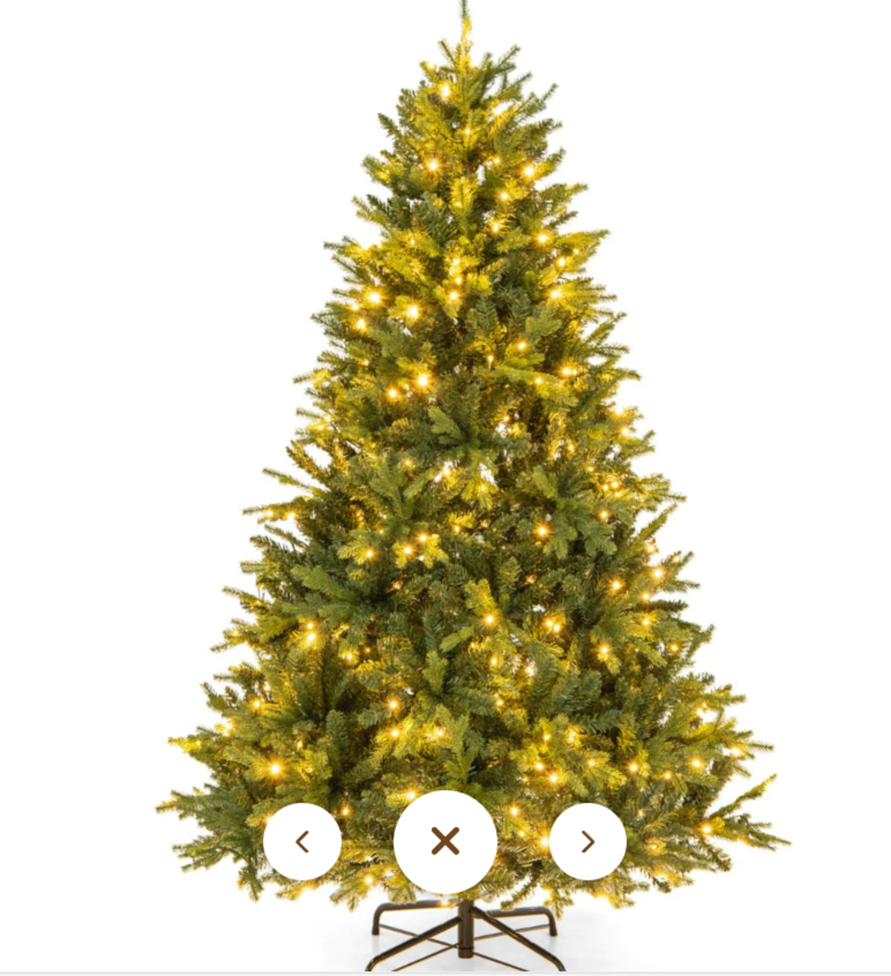 150/180 CM PRE-LIT ARTIFICIAL CHRISTMAS TREE WITH 844/1168 BRANCH TIPS 250/350 LED LIGHTS-1.8 M -