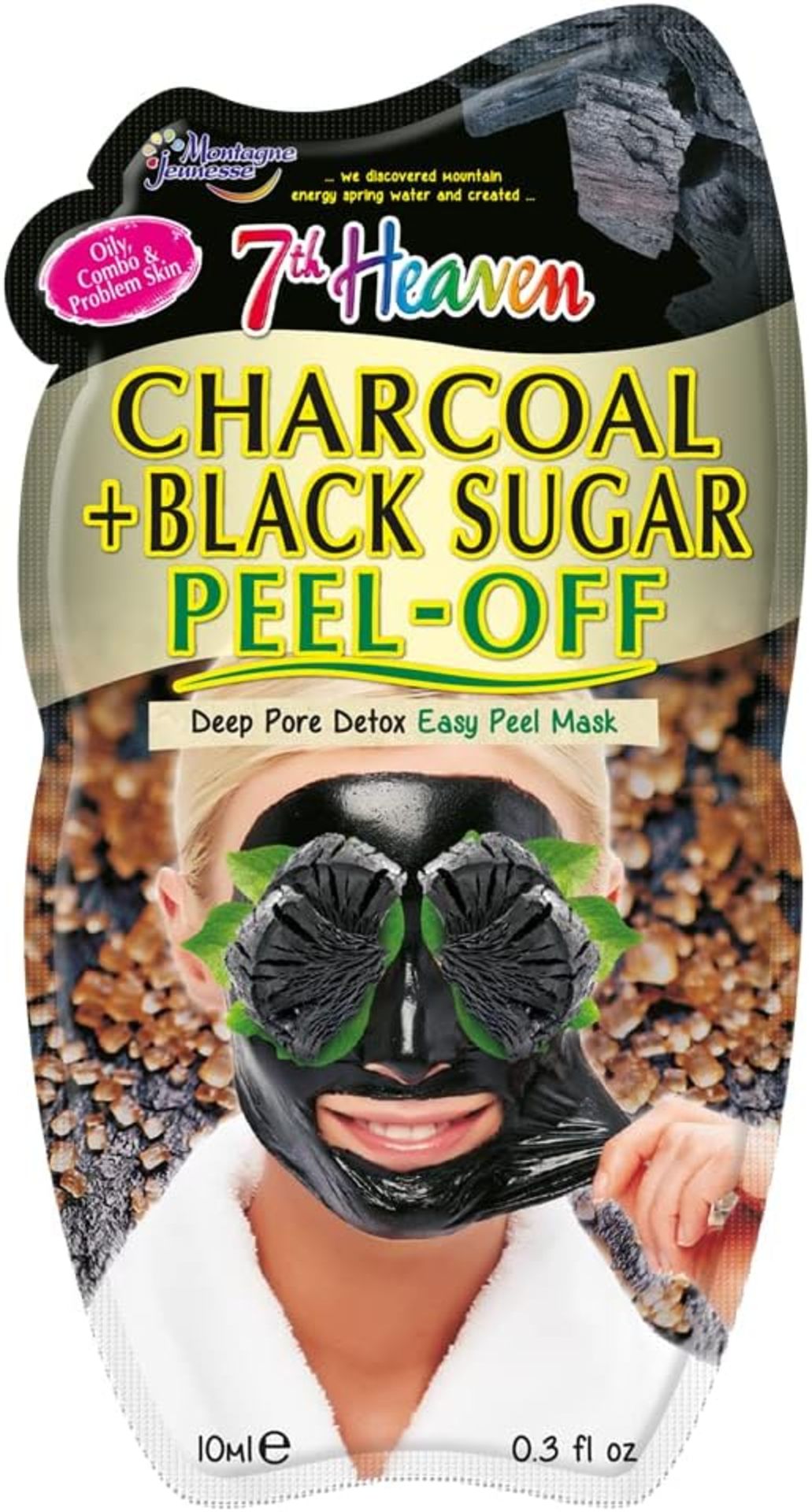 190 X BRAND NEW 7TH HEAVEN CHARCOAL AND BLACK SUGAR PEEL OFF MASKS INSL