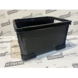 20 X BRAND NEW AURORA BLACK STORAGE BOXES 35 X 27 X 21CM R12-3