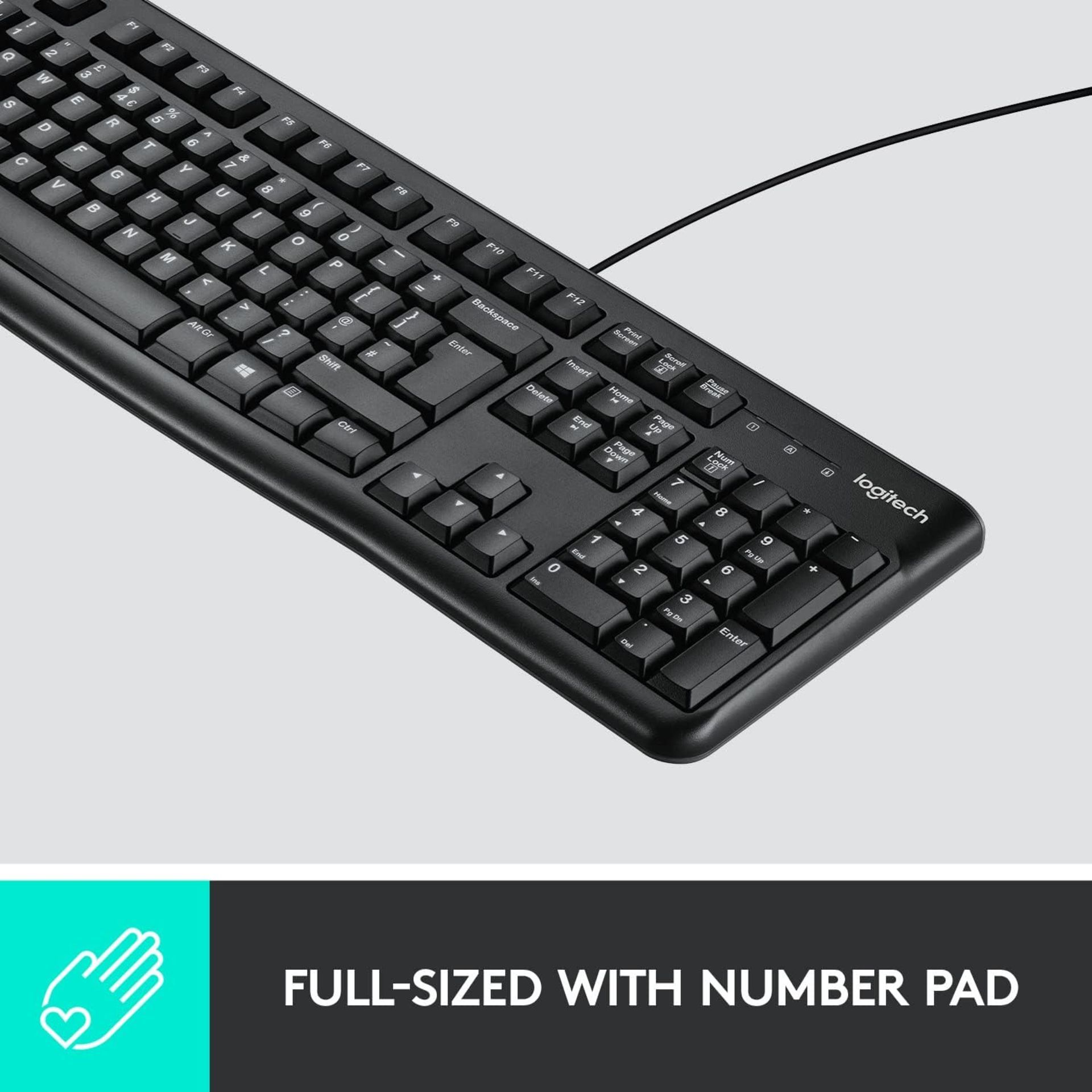 5x BRAND NEW FACTORY SEALED LOGITECH MK120 Wired Keyboard and Mouse Combo for Windows. RRP £24.99 - Image 4 of 8