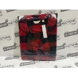 15 X BRAND NEW PAIRS OF PRETTY SECRETS RED AND NAVY FLANNEL BUTTON PJ SETS IN VARIOUS SIZES R11-5