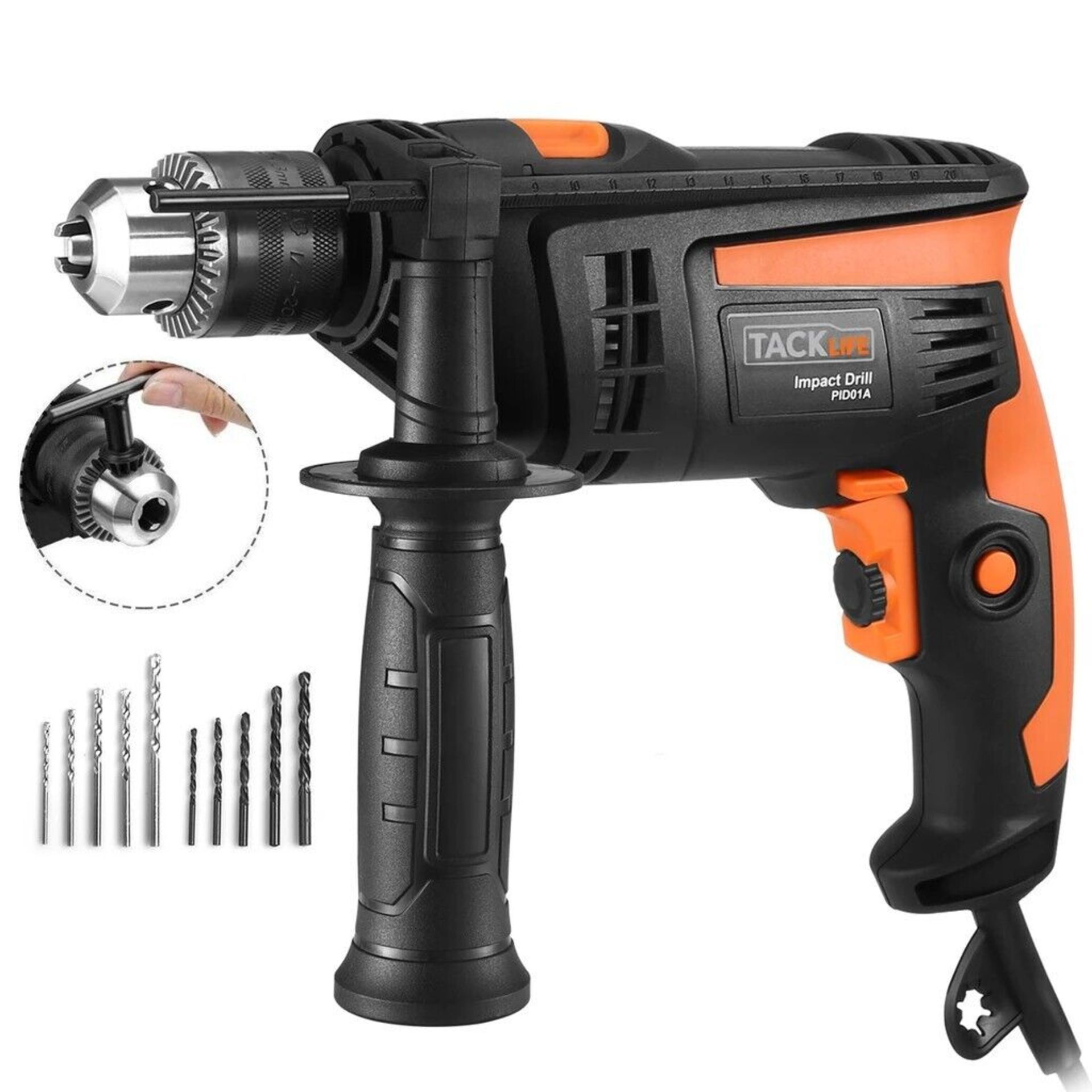 2 X Brand new Tacklife Electric Percussion Drill PID01A 2800rpm 240V Drill, Hammer and drill