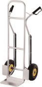 Stanley Aluminium Hand Truck-200KG, Silver, SXWTC-HT525, Large pneumatic wheels allow for easy