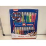 16 X BRAND NEW PAW PATROL 20 PIECE SQUEEZE AND PAINT WASHABLE PAINT BRUSH SET R17.2