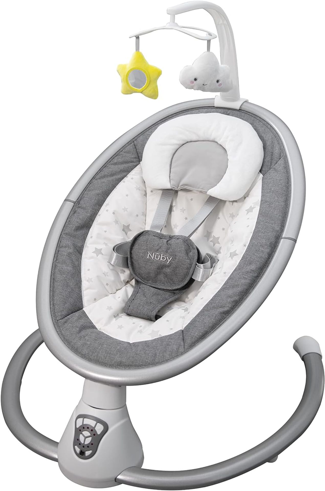 NUBY BABY MOTORIZED SWING FOR BABIES WITH MUSICAL BLUETOOTH CONNECTION RRP £149 R11-8