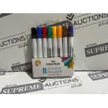 40 X BRAND NEW PACKS OF 8 ASSORTED DRYWIPE MARKER PENS R13-4