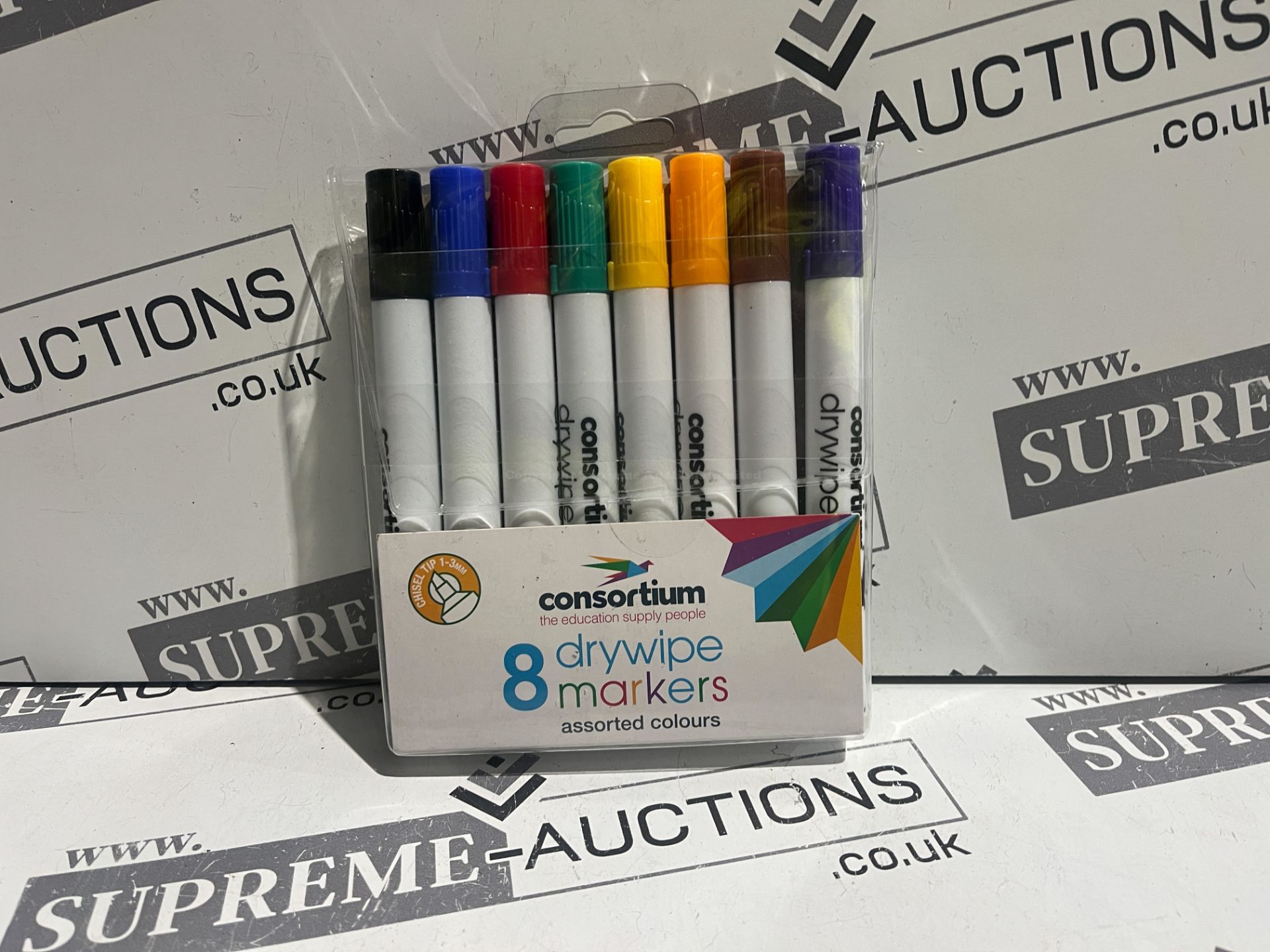 40 X BRAND NEW PACKS OF 8 ASSORTED DRYWIPE MARKER PENS R13-4