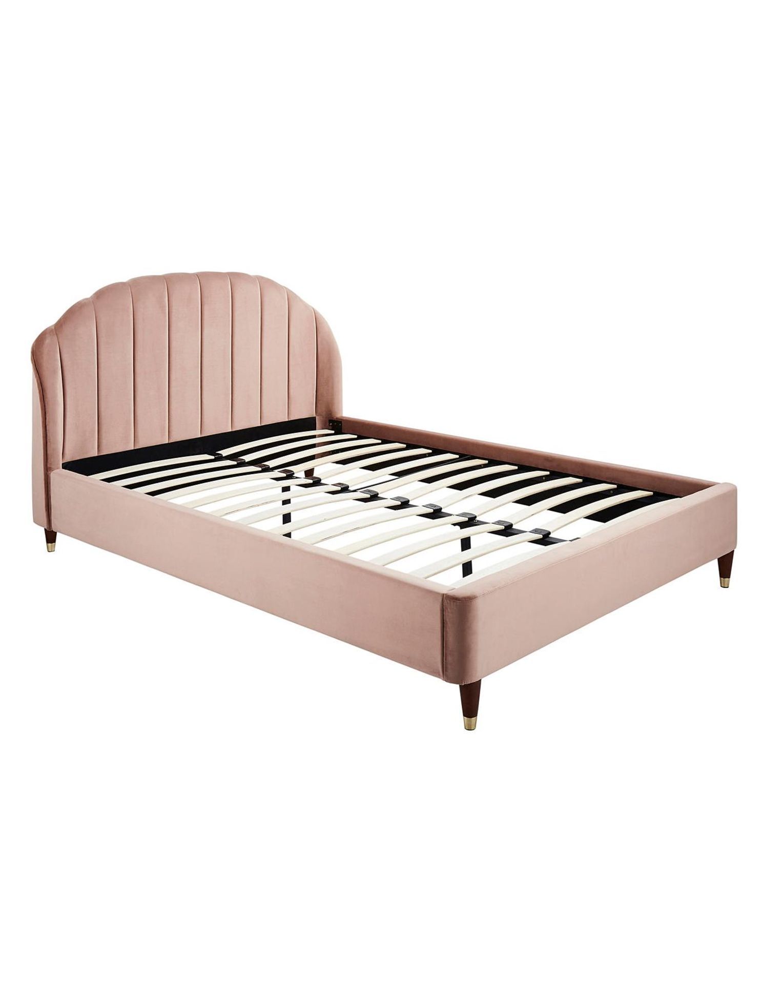 BRAND NEW CLARA Fabric KINGSIZE Bed Frame. BLUSH. RRP £439 EACH. The Clara fabric bed frame features - Image 2 of 2