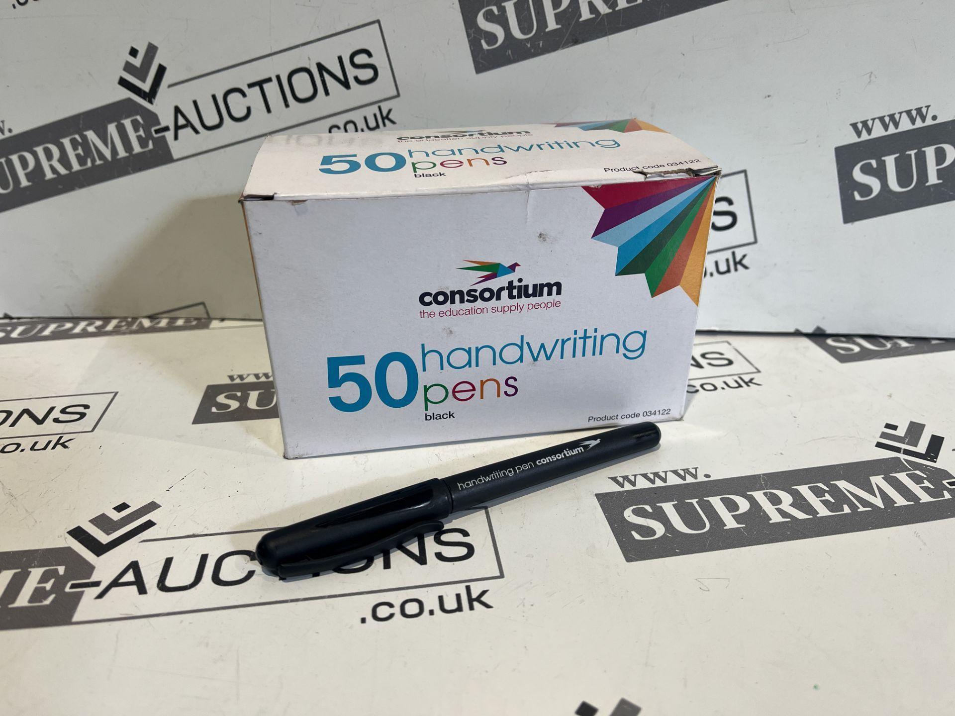 10 X BRAND NEW PACKS OF 50 BLACK HANDWRITING PENS R17.6