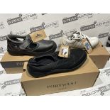 14 X BRAND NEW PAIRS OF PORTWEST PROFESSIONAL SAFETY SHOES IN VARIOUS DESIGNS AND SIZES INSL