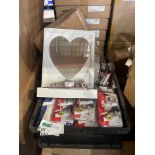 MIXED LOT INCLUDING DRY WIPES, HEART MIRROR, DOOR SECURITY BOLTS R15-2