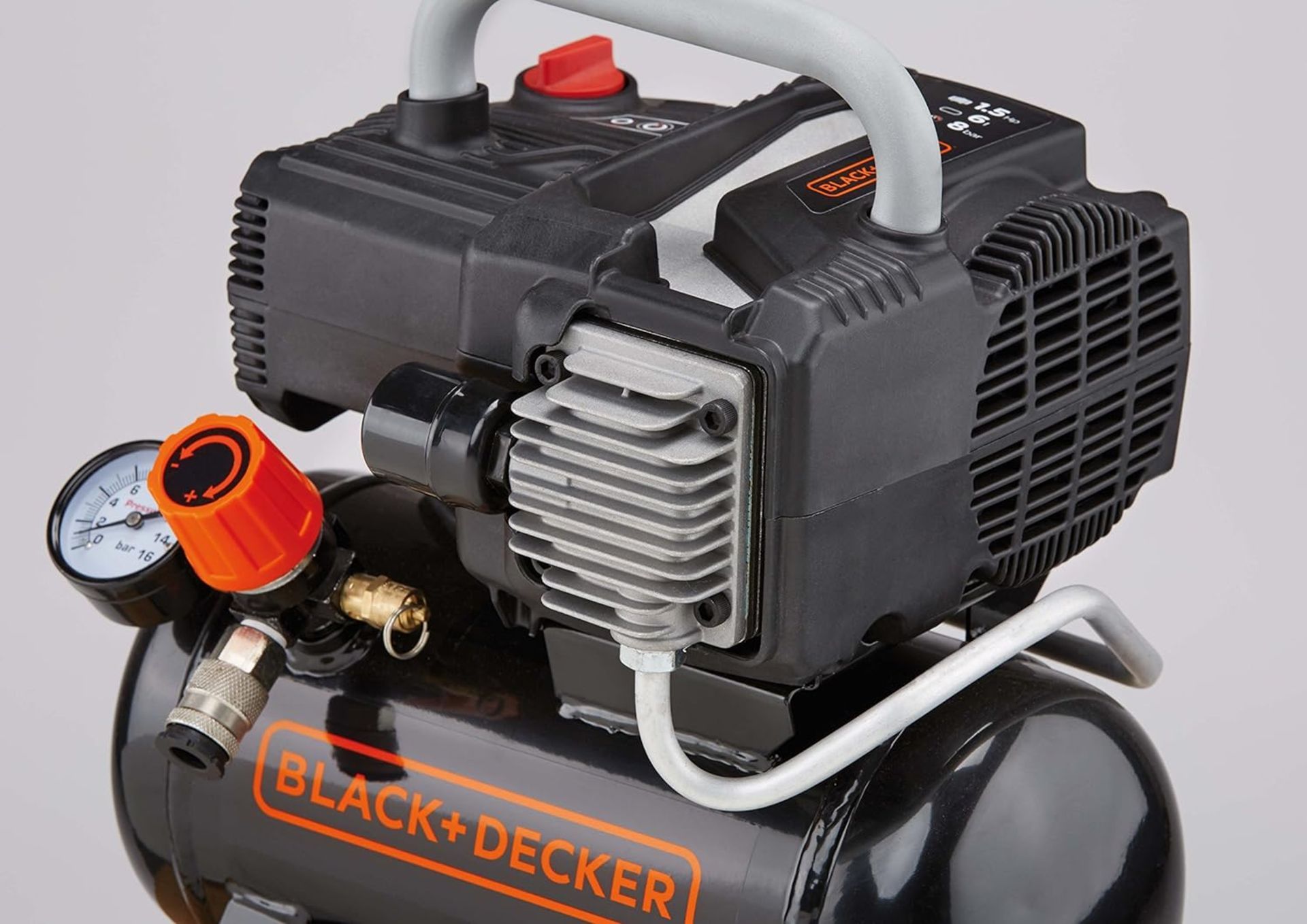 Brand New Black + Decker 195/6 NK Air Compressor, Tank capacity: 6 liters Intended Use: Inflatable - Bild 2 aus 3