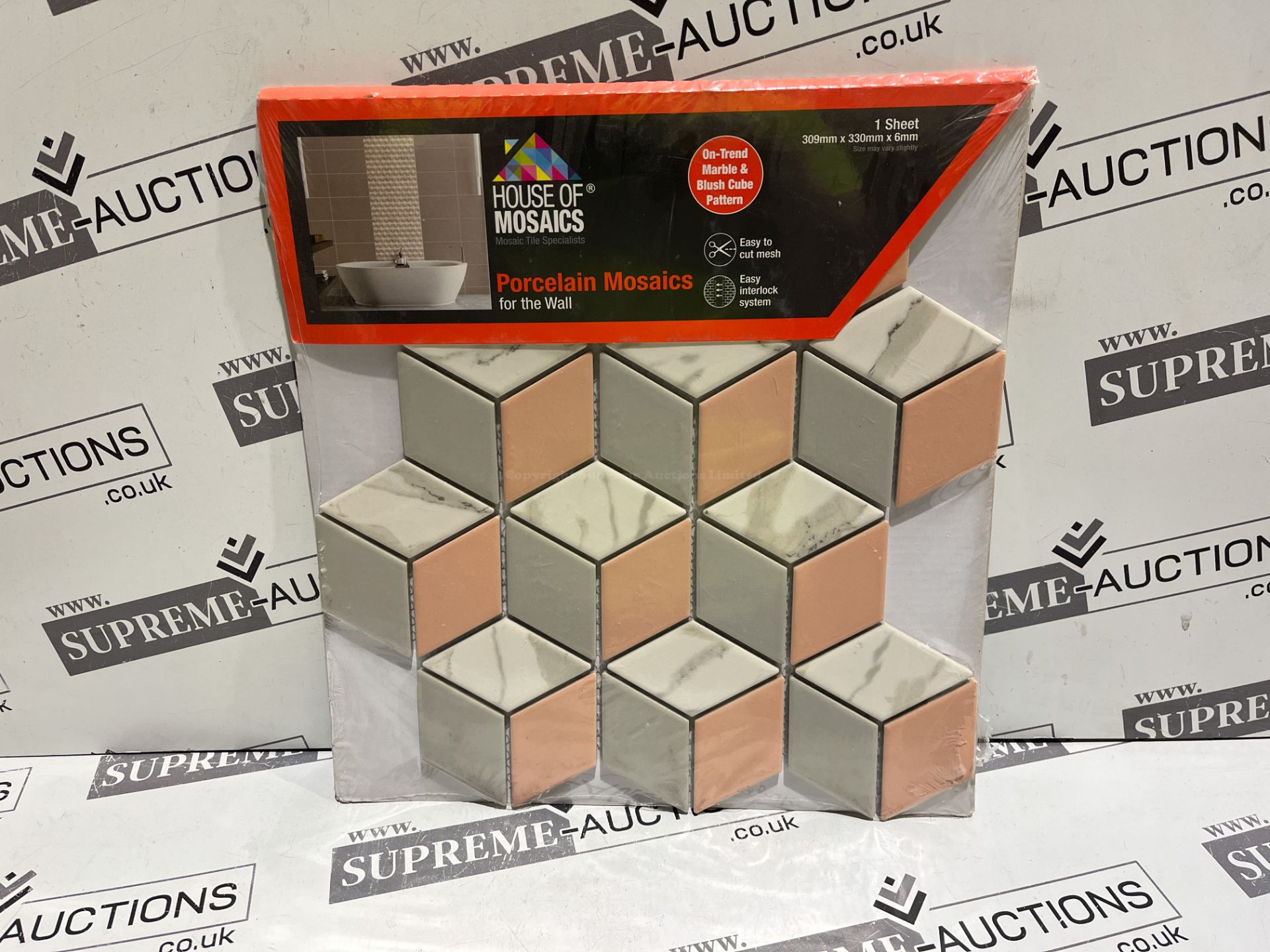 40 X BRAND NEW HOUSE OF MOSAICS PORCELAIN MOSAIC WALL TILES R19-3