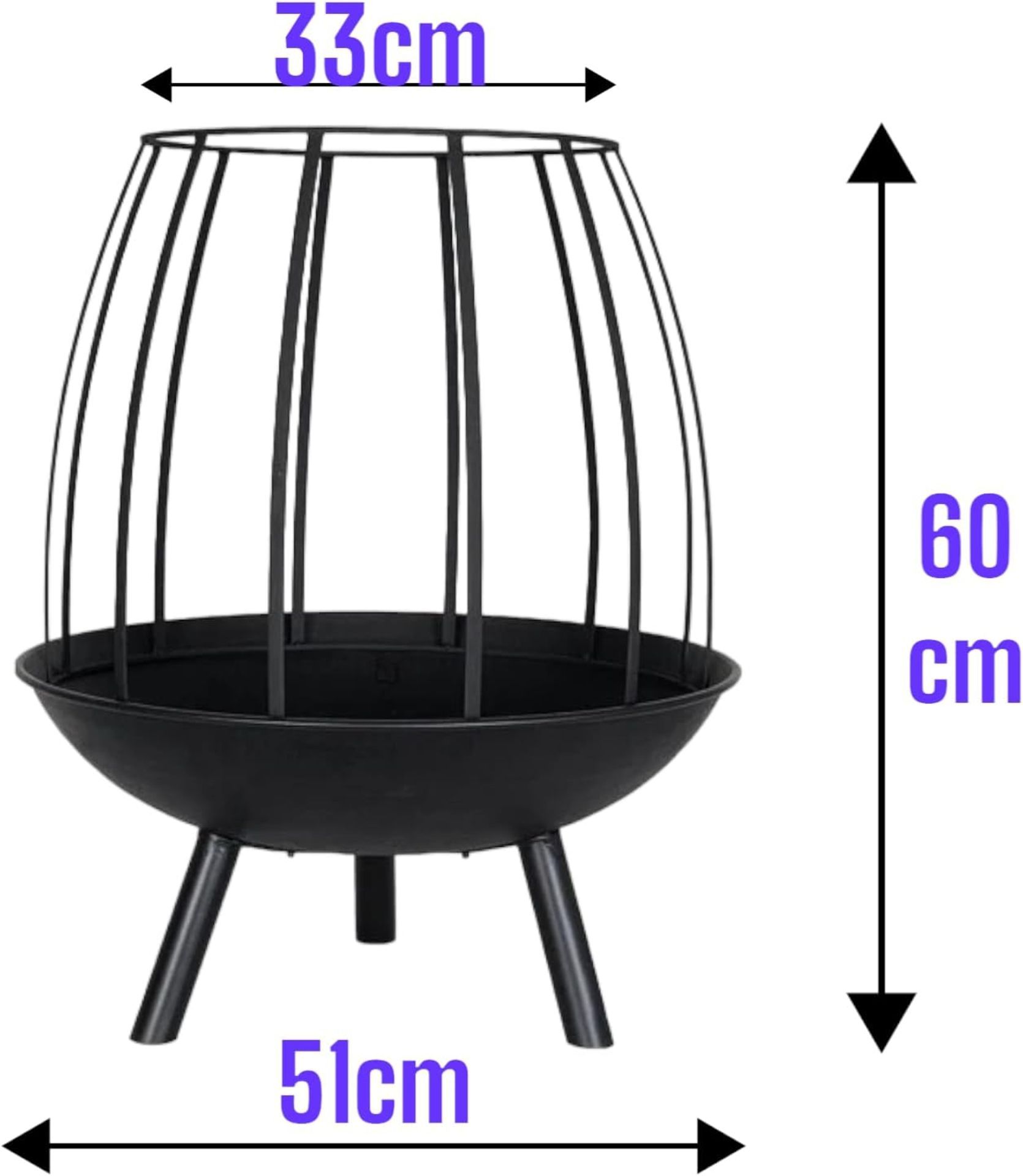 BRAND NEW LA HACIENDA STEEL CAGE FIREPIT R17-8 - Image 2 of 2