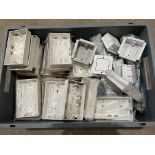 APPROX 300 X BRAND NEW ASSORTED NETWORKING PATRESS BACK BOXES S1-14