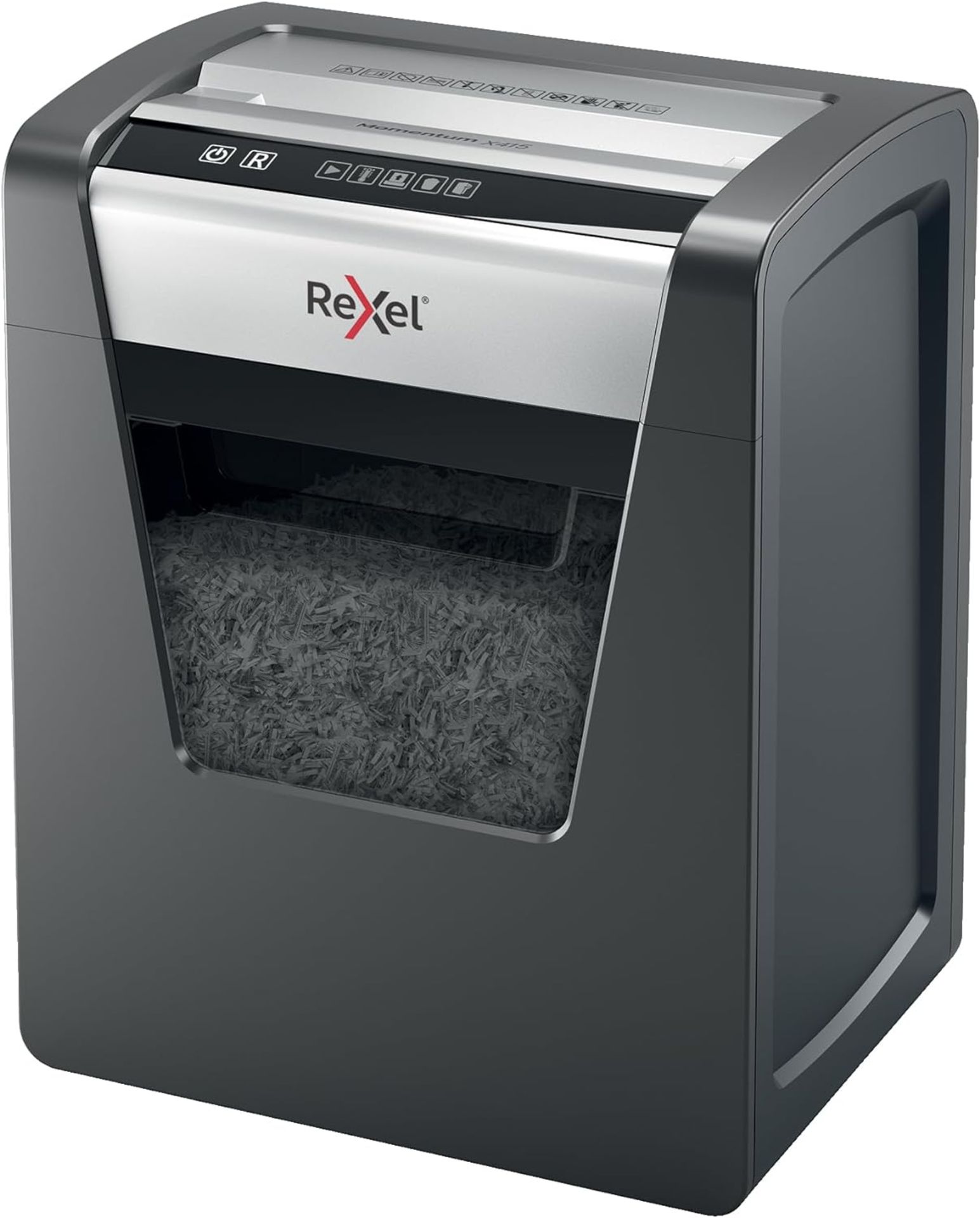 BRAND NEW REXEL MOMENTUM X415 CROSS CUT P-4 SHREDDER BLACK RRP £329 R17-3