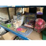 LARGE MIXED LOT INCLUDING CLEANING PRODUCTS, LED SOLAR BLOSSOM BRANCH LIGHTS, TOP SUPPORT ETC S1-7