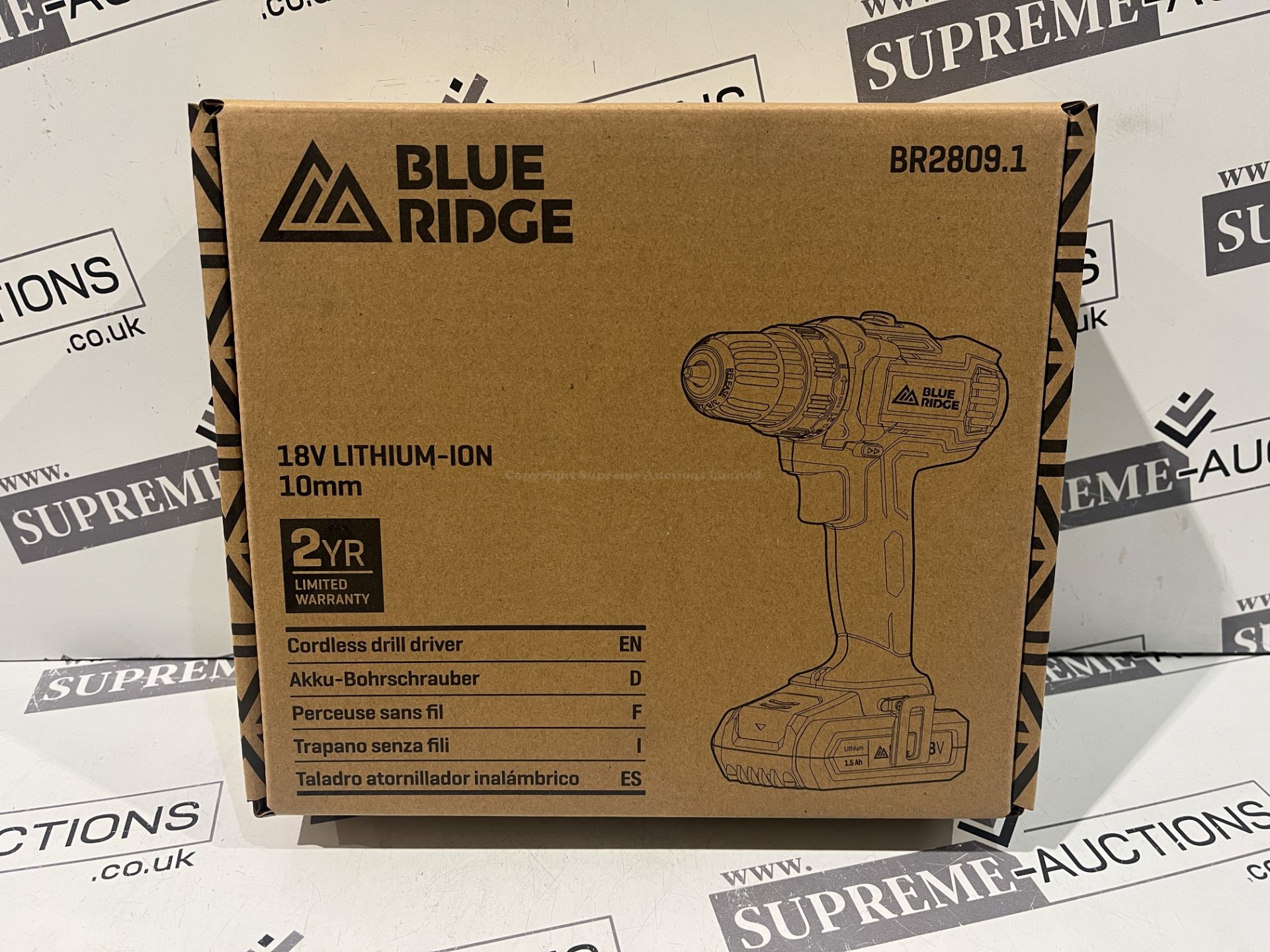 BRAND ENW BLUE RIDGE 18V LI-ION 10MM CORDLESS DRILL DRIVERS R3-4