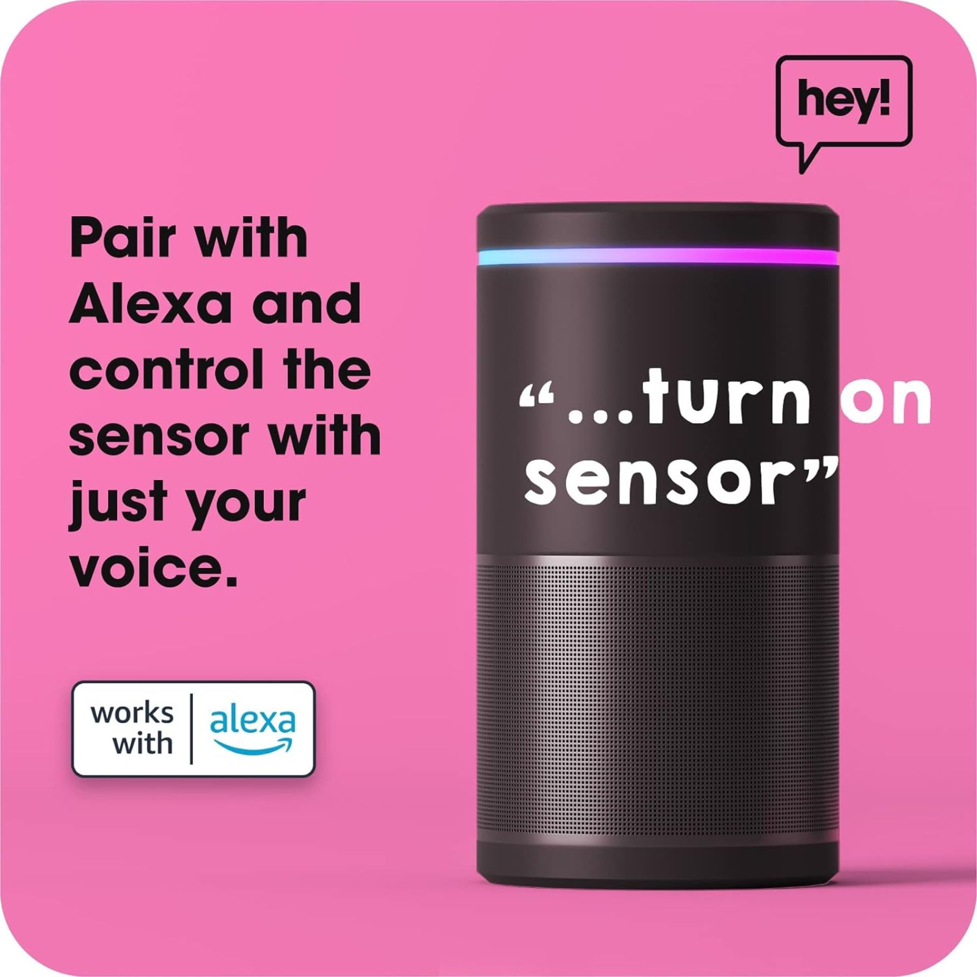 7x NEW & BOXED HEY! SMART Motion Sensor Alexa Compatible 1pc. RRP £22 EACH. Motion Sensor Lights - Image 3 of 6