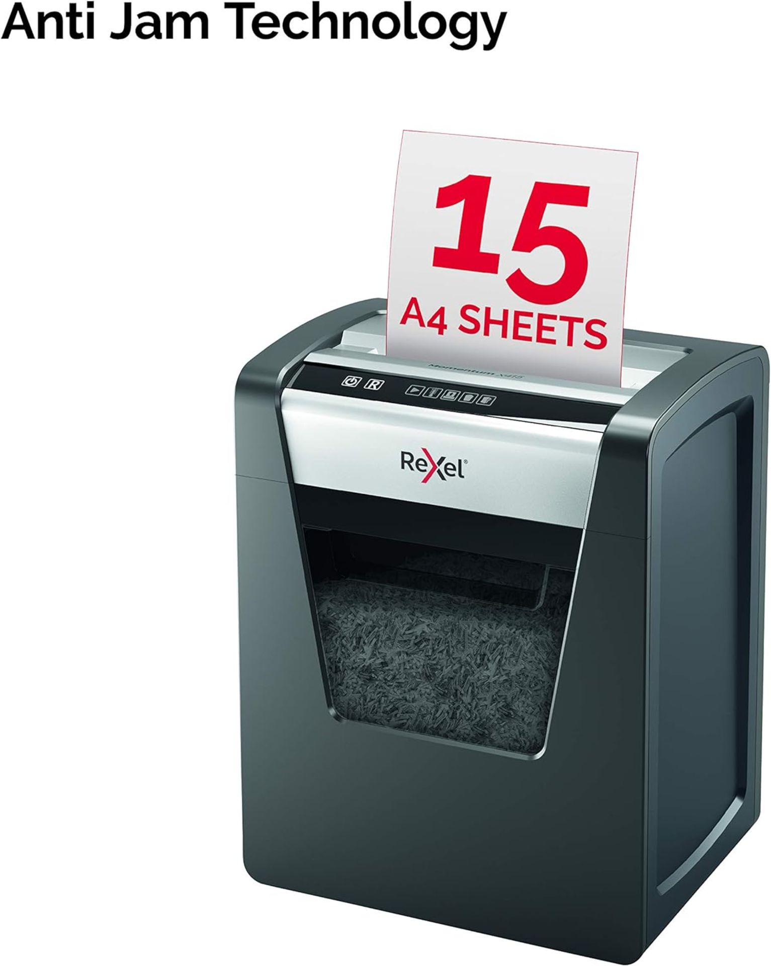 BRAND NEW REXEL MOMENTUM X415 CROSS CUT P-4 SHREDDER BLACK RRP £329 R17-3 - Bild 5 aus 6