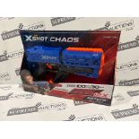 6 X BRAND NEW ZURU X SHOT CHAOS GUNS AND AMMO S1-12