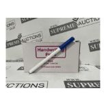 10 X BRAND NEW PACKS OF 50 BLUE HANDWRITING PENS R6-5