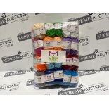 10 X BRAND NEW PACKS OF 48 ASSORTED MIRA YARN ROLLS R3-7