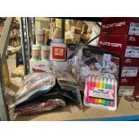 MIXED CRAFT LOT INCLUDING MOD PODGE, FABRIC SPRAY PAINT SETS, CHRISTMAS ANGEL CRAFT KITS ETC S1-15