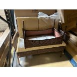 BRAND NEW 2 SEAT RATTAN BENCH WITH SMALL TABLE S1R9