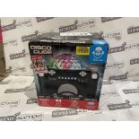 2 x iDance sing cube with light show, 50 Watt all-in-one PA system Party light disco ball with