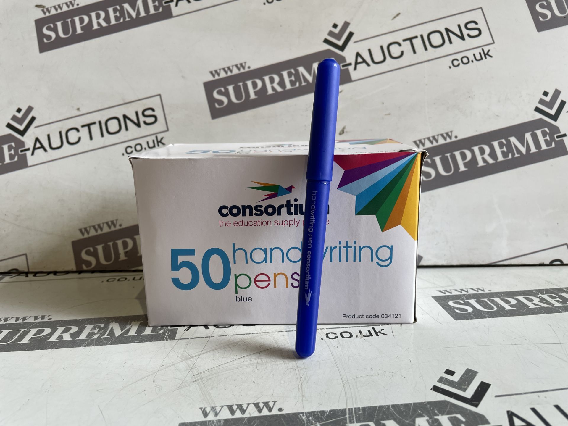 10 X BRAND NEW PACKS OF 50 BLUE HANDRITING PENS R19.5