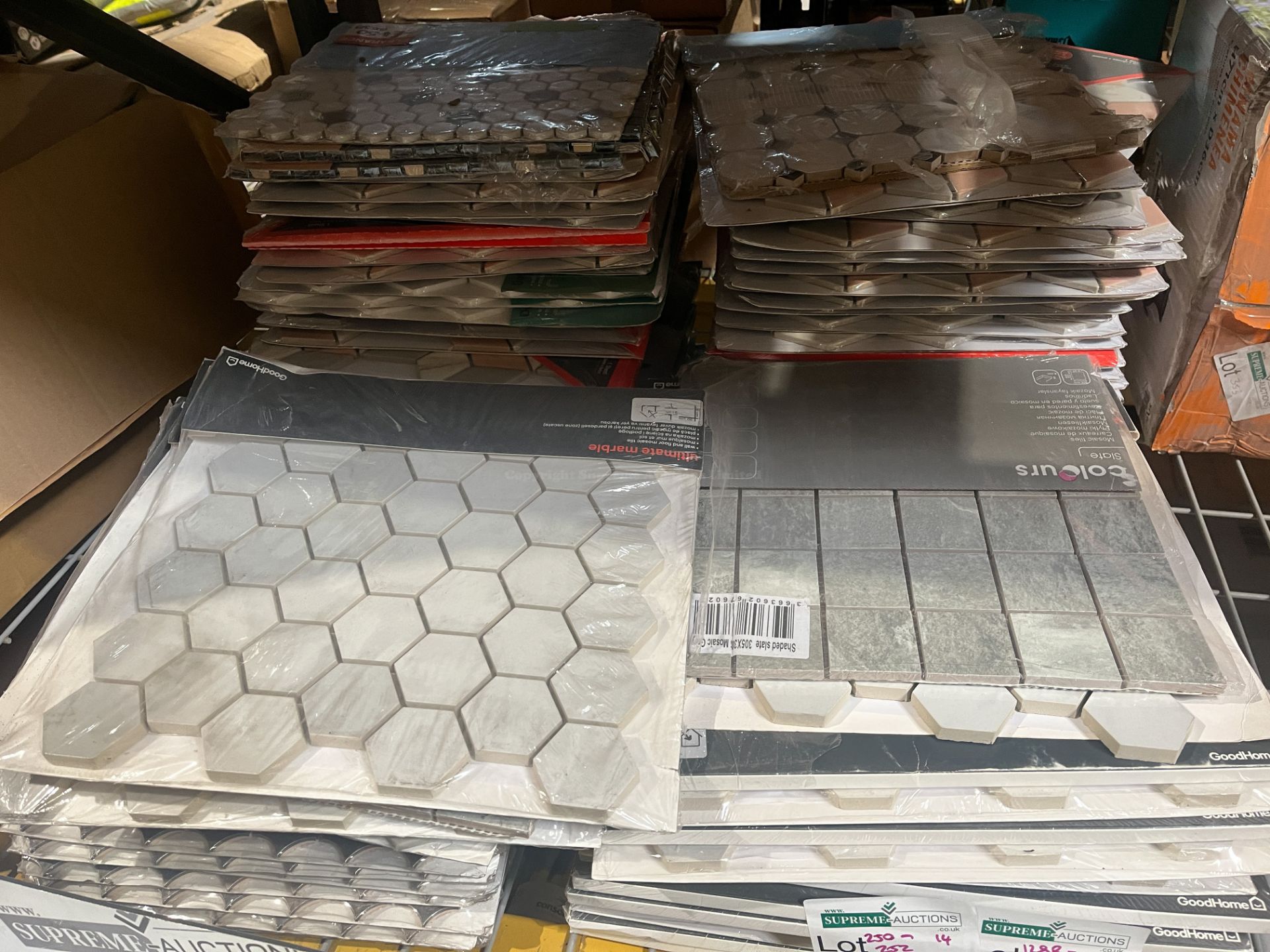 30 X BRAND NEW PACKS OF ASSORTED MOSAIC TILE SHEETS R6-7