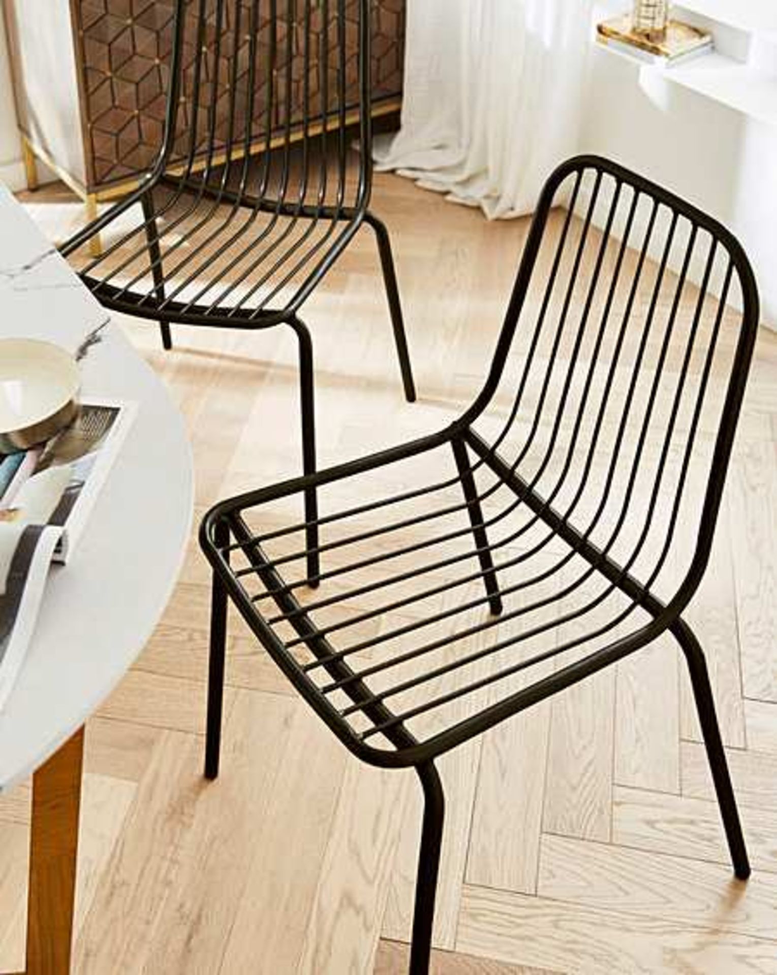 BRAND NEW SET OF 2 COLDEN S2 DINING CHAIRS RRP £199, Offering a modern, industrial style, our Colden