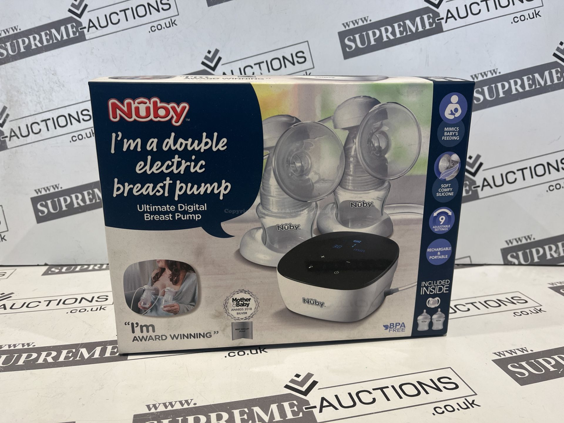 NUBY DOUBLE DIGITAL BREAST PUMP RRP £239 S1-5