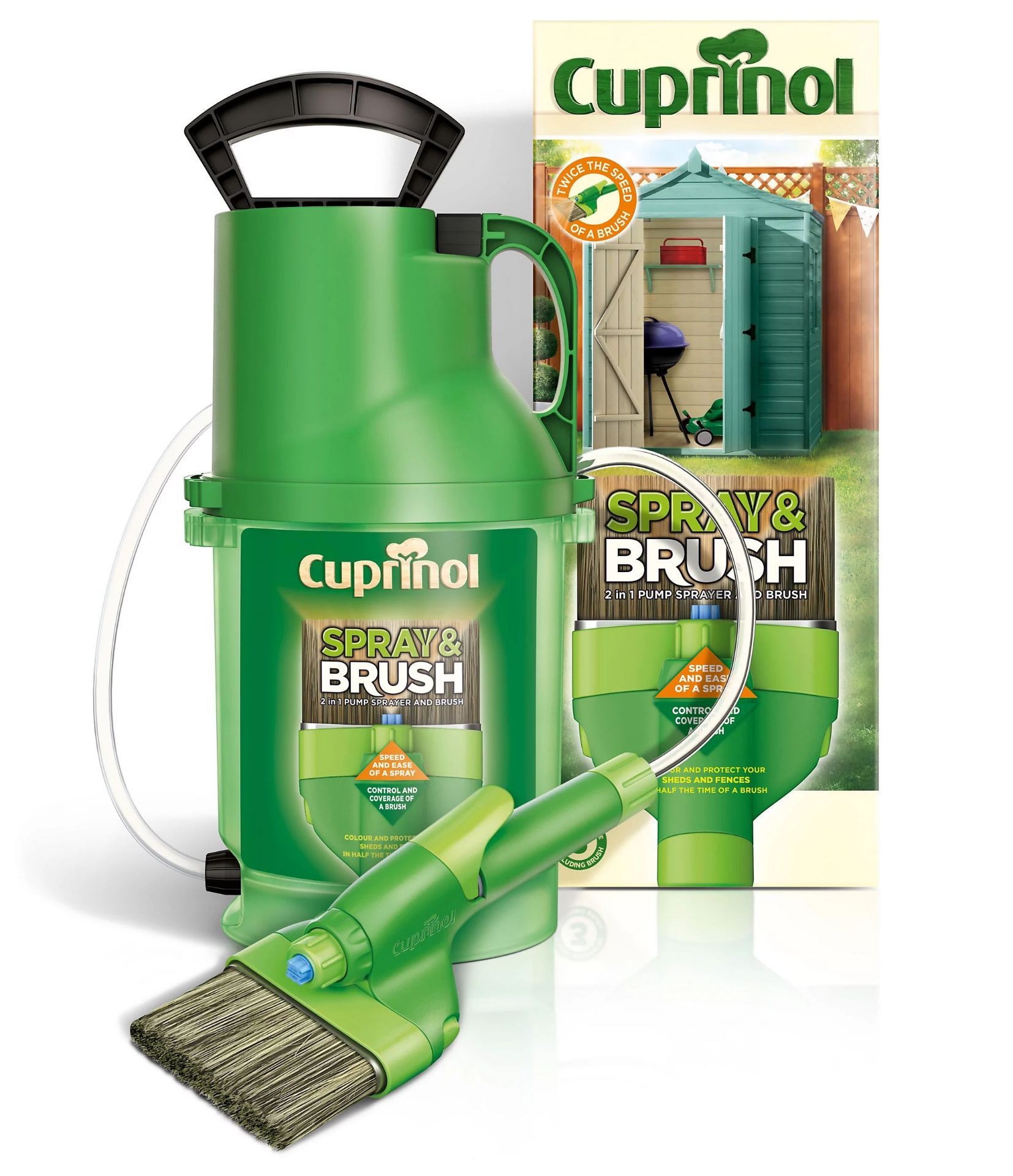 3 X BRAND NEW CUPRINOL SPRAY AND BRUSH 2 IN 1 PUMP SPRAYERS AND BRUSH R12