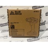 BRAND ENW BLUE RIDGE 18V LI-ION 10MM CORDLESS DRILL DRIVERS R3-4