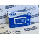 66 X BRAND NEW PACKS OF 200 CLINELL ANTIMOCROBIAL COMMERCIAL WIPES R18-4